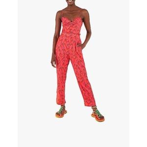 FARM RIO Red Pepper Jumpsuit Size Large